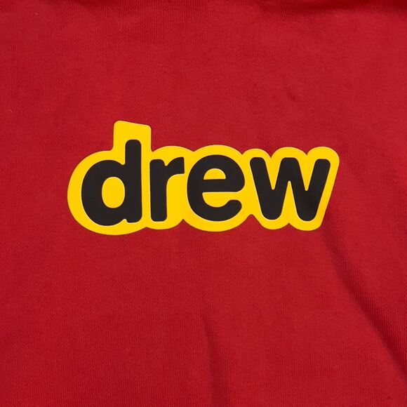 Authentic Drew House Secret Hoodie Oversized Red Drew Logo - Men's Size Small - Picture 2 of 11